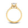 2 Ct Radiant Lab Diamond & .27 Ctw Diamond Surprise Pavé Cathedral Engagement Ring