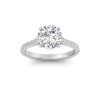 2.27 Ctw Round Diamond Surprise Pavé Cathedral Engagement Ring