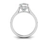 2.27 Ctw Round Diamond Surprise Pavé Cathedral Engagement Ring