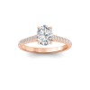 1.5 Ct Oval Moissanite & .27 Ctw Diamond Surprise Pavé Cathedral Engagement Ring