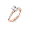 1.5 Ct Oval Moissanite & .27 Ctw Diamond Surprise Pavé Cathedral Engagement Ring