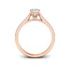 1.5 Ct Oval Moissanite & .27 Ctw Diamond Surprise Pavé Cathedral Engagement Ring