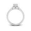1 Ct Oval Lab Diamond & .27 Ctw Diamond Surprise Pavé Cathedral Engagement Ring