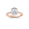 2.77 Ctw Oval CZ Surprise Pavé Cathedral Engagement Ring