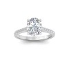 2.27 Ctw Oval Diamond Surprise Pavé Cathedral Engagement Ring