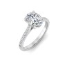 2.27 Ctw Oval Diamond Surprise Pavé Cathedral Engagement Ring