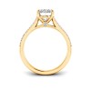 2 Ct Oval Lab Diamond & .27 Ctw Diamond Surprise Pavé Cathedral Engagement Ring