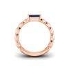 1 Ct Alexandrite Emerald Cut Birthstone Cuban Ring