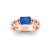 1 Ct Topaz Emerald Cut Birthstone Cuban Ring
