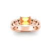 1 Ct Citrine Emerald Cut Birthstone Cuban Ring
