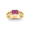 1 Ct Tourmaline Emerald Cut Birthstone Cuban Ring