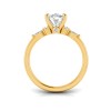 1 Ct Elongated Cushion Moissanite & .25 Ctw Marquise Diamond Accent Engagement Ring