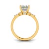 1 Ct Emerald Moissanite & .25 Ctw Marquise Diamond Accent Engagement Ring