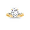 1 Ct Marquise Moissanite & .25 Ctw Marquise Diamond Accent Engagement Ring