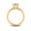 1 Ct Radiant Moissanite & .25 Ctw Marquise Diamond Accent Engagement Ring