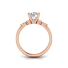 1.50 Ct Round Lab Diamond & .33 Ctw Marquise Diamond Three Stone Engagement Ring