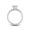 1.50 Ct Round Moissanite & .33 Ctw Diamond Trio Cluster Engagement Ring