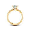 1.50 Ct Round Lab Diamond & .33 Ctw Marquise Diamond Three Stone Engagement Ring