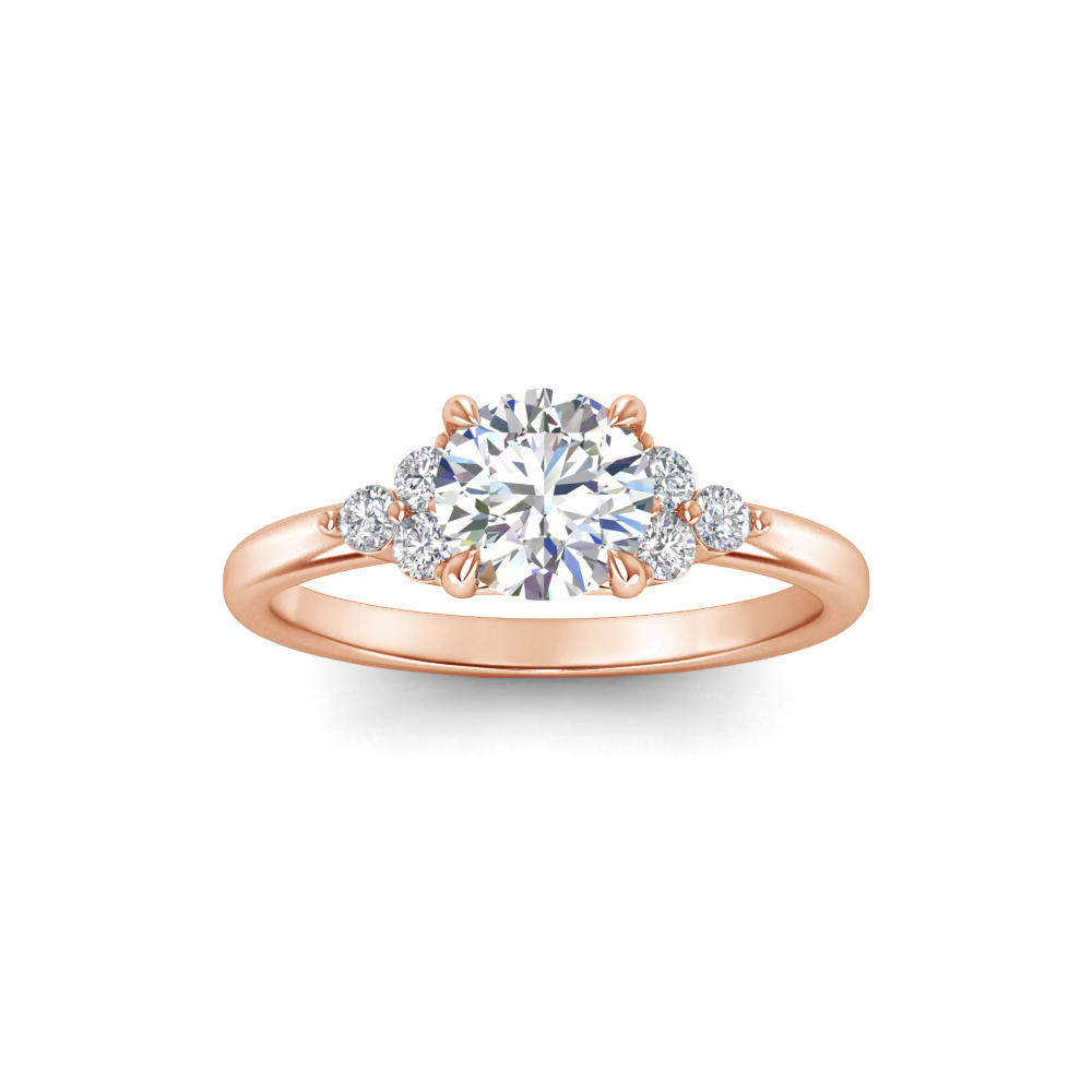 Trio Cluster Engagement Ring Setting