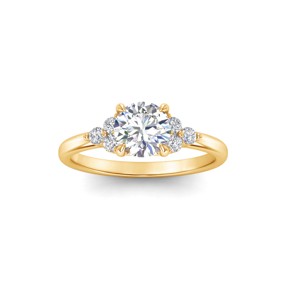 Trio Cluster Engagement Ring Setting