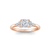 1.68 Ctw Cushion Diamond Trio Cluster Engagement Ring