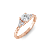1.68 Ctw Cushion Diamond Trio Cluster Engagement Ring