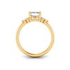2.18 Ctw Emerald Diamond Trio Cluster Engagement Ring