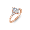 1.68 Ctw Marquise CZ Trio Cluster Engagement Ring