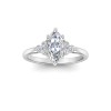 1.18 Ctw Marquise Diamond Trio Cluster Engagement Ring