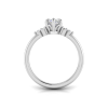 3 Ct Marquise Moissanite & 0.18 Ctw Diamond Trio Cluster Engagement Ring