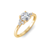 1.18 Ctw Round Diamond Trio Cluster Engagement Ring