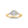 1.18 Ctw Oval Diamond Trio Cluster Engagement Ring