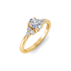1.18 Ctw Oval Diamond Trio Cluster Engagement Ring