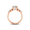 2.84 Ctw Cushion CZ Tapered Engagement Ring