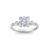 1.5 Ct Cushion Lab Diamond & 0.34 Ctw Diamond Tapered Engagement Ring