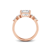 2.34 Ctw Princess CZ Tapered Engagement Ring
