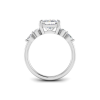1.5 Ct Princess Lab Diamond & 0.34 Ctw Diamond Tapered Engagement Ring