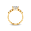 1.5 Ct Princess Lab Diamond & 0.34 Ctw Diamond Tapered Engagement Ring