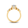 2 Ct Pear Lab Diamond & 0.34 Ctw Diamond Tapered Engagement Ring