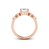 1.5 Ct Radiant Lab Diamond & 0.34 Ctw Diamond Tapered Engagement Ring