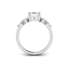 2 Ct Radiant Lab Diamond & 0.34 Ctw Diamond Tapered Engagement Ring