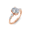 2 Ct Oval Lab Diamond & 0.34 Ctw Diamond Tapered Engagement Ring