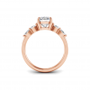 2 Ct Oval Lab Diamond & 0.34 Ctw Diamond Tapered Engagement Ring