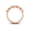 Five Stone Oval Moissanite Half Eternity Wedding Band
