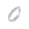 Five Stone Round & Oval CZ Half Eternity Wedding Band