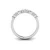 Five Stone Round & Oval CZ Half Eternity Wedding Band