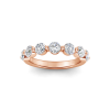 Seven Stone Round Lab Diamond Shared Prong Half Eternity Wedding Band