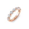 Seven Stone Round Lab Diamond Shared Prong Half Eternity Wedding Band