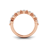 Seven Stone Round Lab Diamond Shared Prong Half Eternity Wedding Band