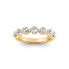 Seven Stone Round Lab Diamond Shared Prong Half Eternity Wedding Band
